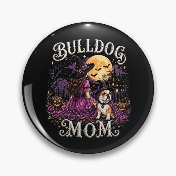 Item preview, Bulldog Mom Halloween Dog Lover Witch Moon Night designed and sold by khdmalakarak.
