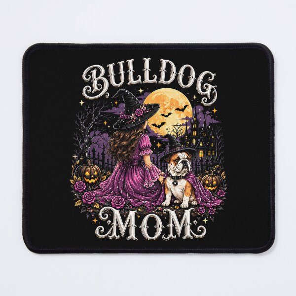 Item preview, Bulldog Mom Halloween Dog Lover Witch Moon Night designed and sold by khdmalakarak.