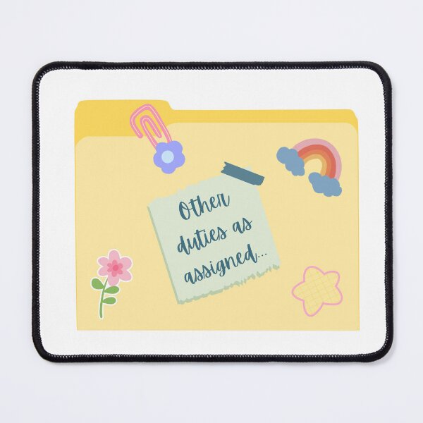 Item preview, Other Duties As Assigned Yellow Folder designed and sold by Dutch Bunny Trading LLC.