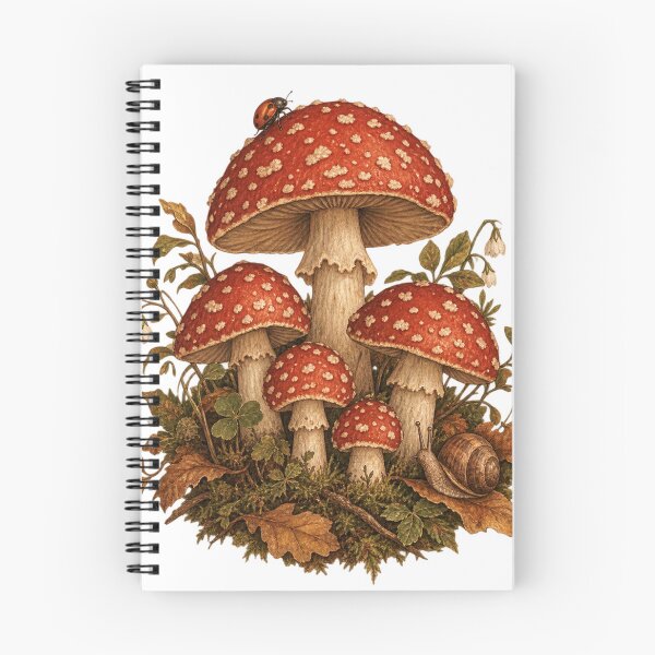 Item preview, Toadstool Mushroom Circle in Forest designed and sold by DriftmarkStudio.