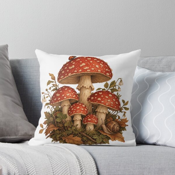 Item preview, Toadstool Mushroom Circle in Forest designed and sold by DriftmarkStudio.
