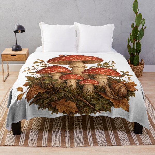 Item preview, Toadstool Mushroom Circle in Forest designed and sold by DriftmarkStudio.