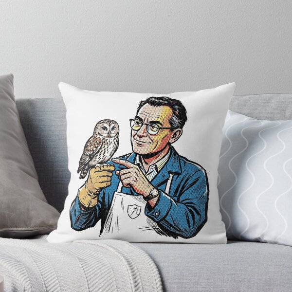 Item preview, Pop Art Taxidermist Holding An Owl designed and sold by eduardoroa22.