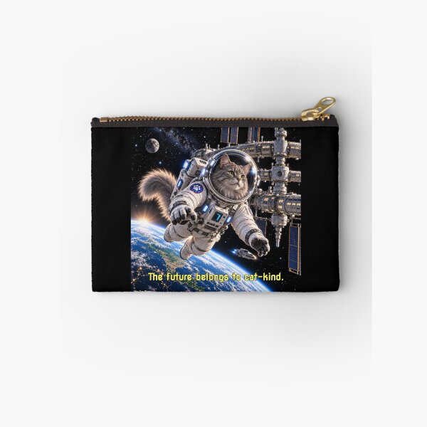 Item preview, The Future Belongs to Cat-kind - Space Station Cat designed and sold by MissTerryWoman.