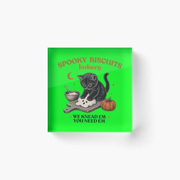 Item preview, Spooky Season - Black Cat Halloween - Spooky Biscuits Bakery designed and sold by DoniMalitina.