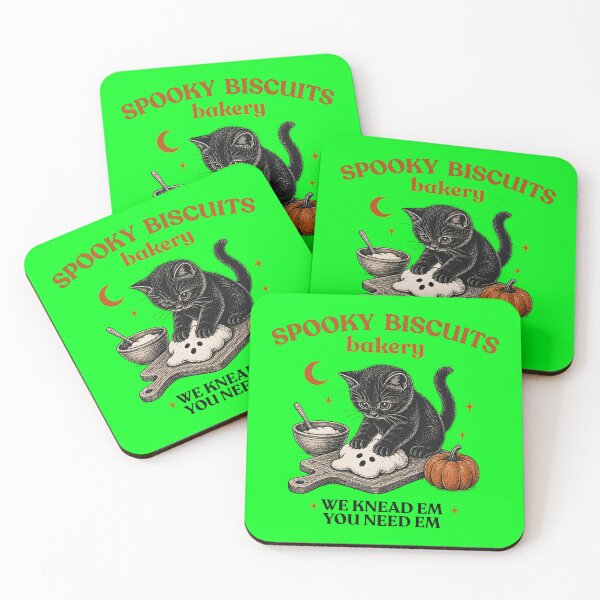 Item preview, Spooky Season - Black Cat Halloween - Spooky Biscuits Bakery designed and sold by DoniMalitina.