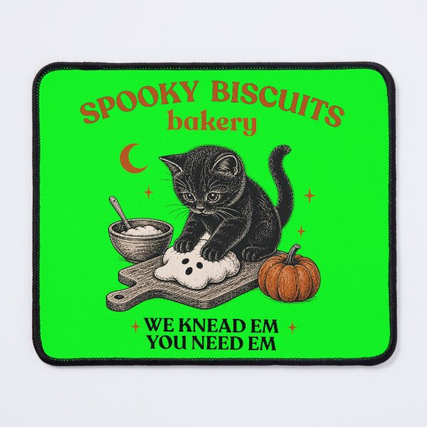 Item preview, Spooky Season - Black Cat Halloween - Spooky Biscuits Bakery designed and sold by DoniMalitina.