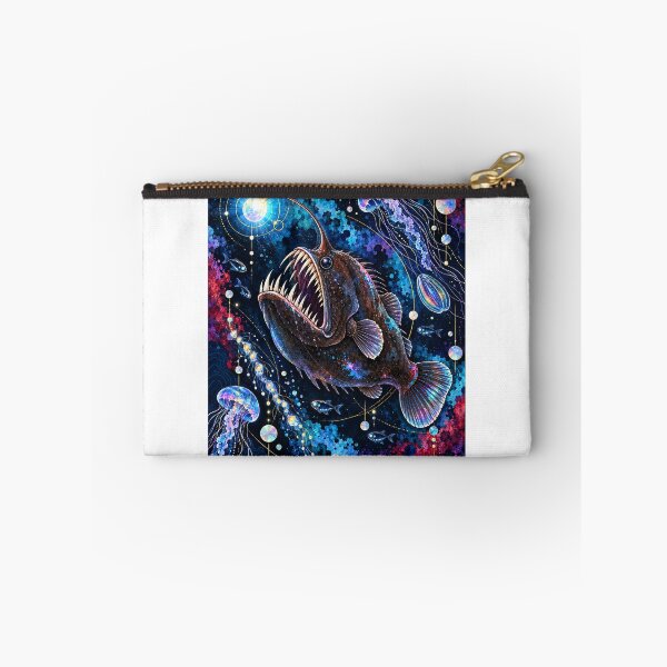 Item preview, Cosmic Anglerfish Deep Sea Galaxy Art designed and sold by KenworksDigital.