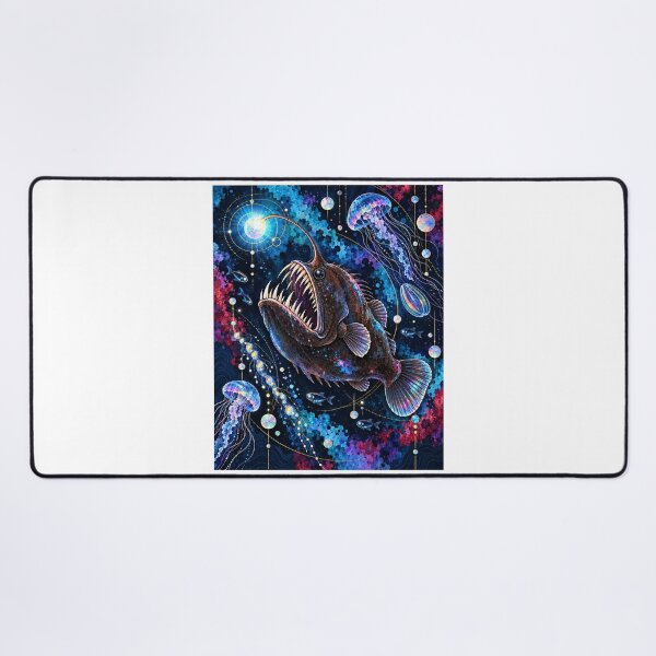 Item preview, Cosmic Anglerfish Deep Sea Galaxy Art designed and sold by KenworksDigital.