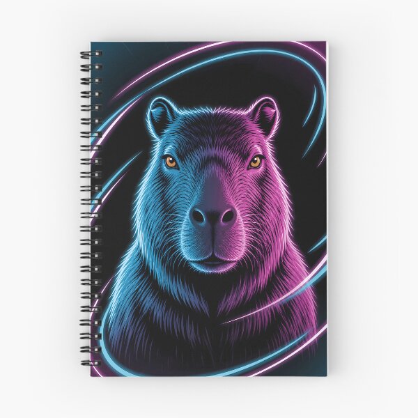 Item preview, Calm Neon Capybara Face Art designed and sold by LuisWorks.