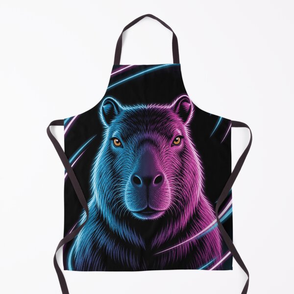 Item preview, Calm Neon Capybara Face Art designed and sold by LuisWorks.