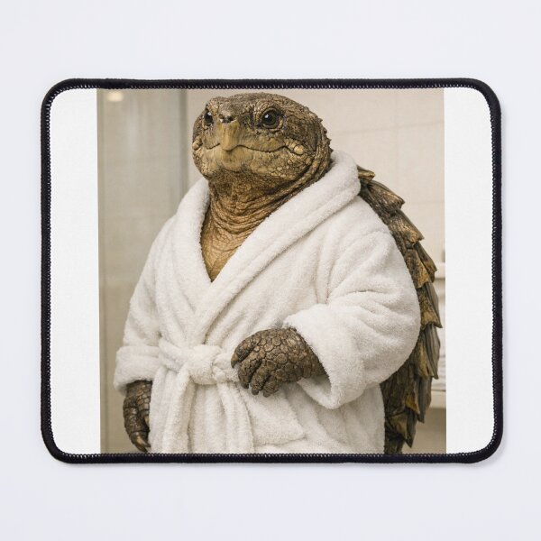 Item preview, Snapping Turtle White Bathrobe designed and sold by Sillytoe.
