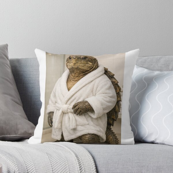 Item preview, Snapping Turtle White Bathrobe designed and sold by Sillytoe.