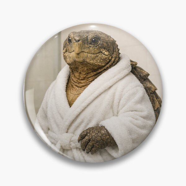 Item preview, Snapping Turtle White Bathrobe designed and sold by Sillytoe.