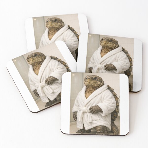 Item preview, Snapping Turtle White Bathrobe designed and sold by Sillytoe.