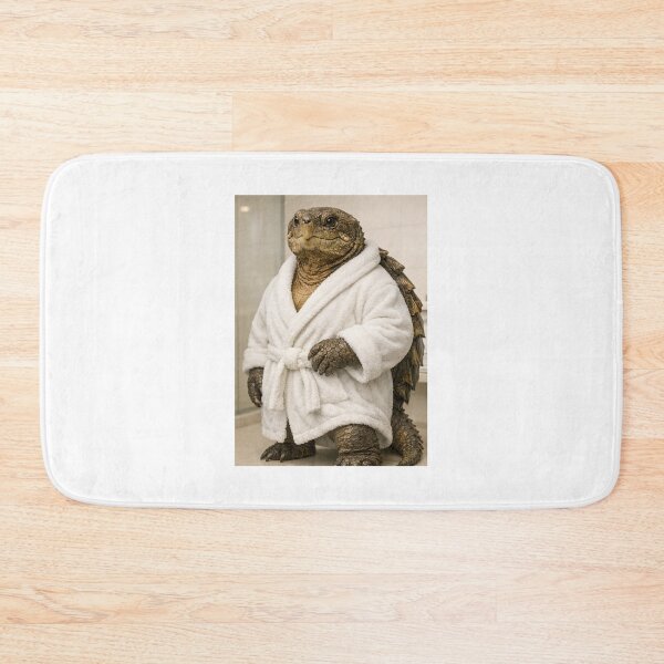 Item preview, Snapping Turtle White Bathrobe designed and sold by Sillytoe.