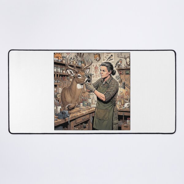 Item preview, Taxidermist Adjusting A Mount, Inked designed and sold by eduardoroa22.