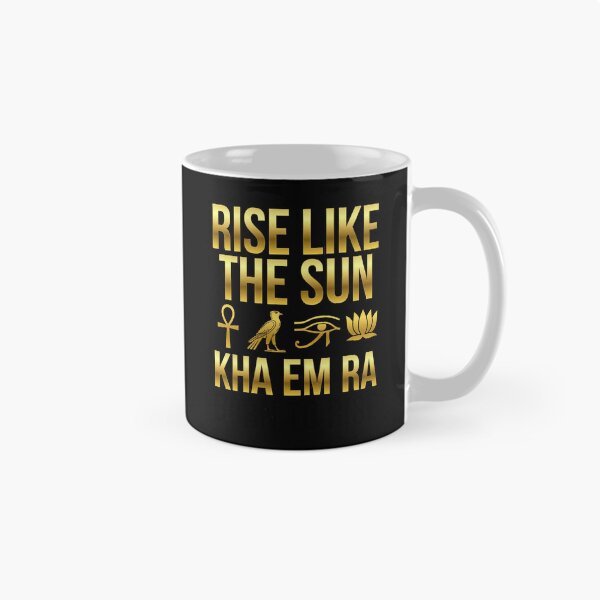 Item preview, RISE LIKE THE SUN Gold Hieroglyphs PNG | KHA EM RA Pharaonic Motivational Design designed and sold by HoMya.