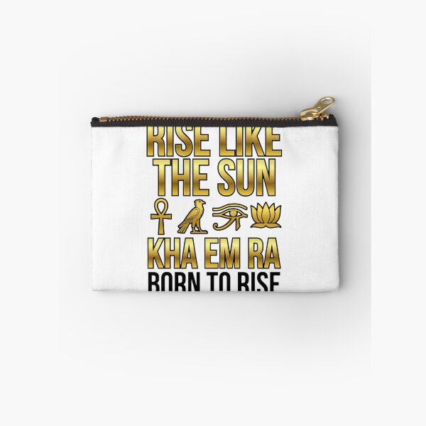 Item preview, RISE LIKE THE SUN Gold Hieroglyphs PNG | KHA EM RA Pharaonic Motivational Design designed and sold by HoMya.