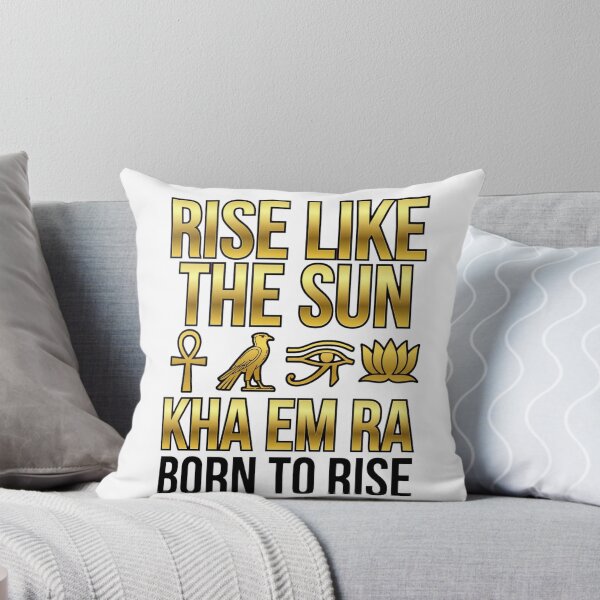 Item preview, RISE LIKE THE SUN Gold Hieroglyphs PNG | KHA EM RA Pharaonic Motivational Design designed and sold by HoMya.