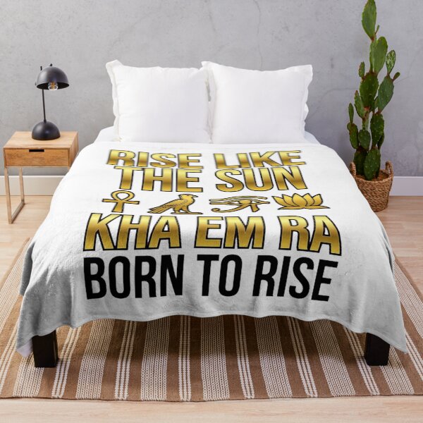 Item preview, RISE LIKE THE SUN Gold Hieroglyphs PNG | KHA EM RA Pharaonic Motivational Design designed and sold by HoMya.