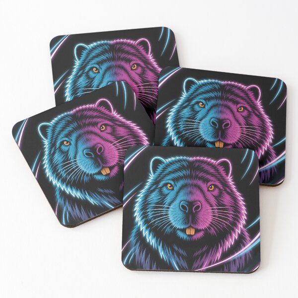 Item preview, Buck Tooth Neon Beaver Art designed and sold by LuisWorks.