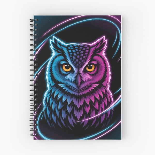 Item preview, Fierce Blue Pink Owl Stare designed and sold by LuisWorks.