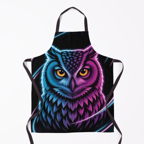 Item preview, Fierce Blue Pink Owl Stare designed and sold by LuisWorks.