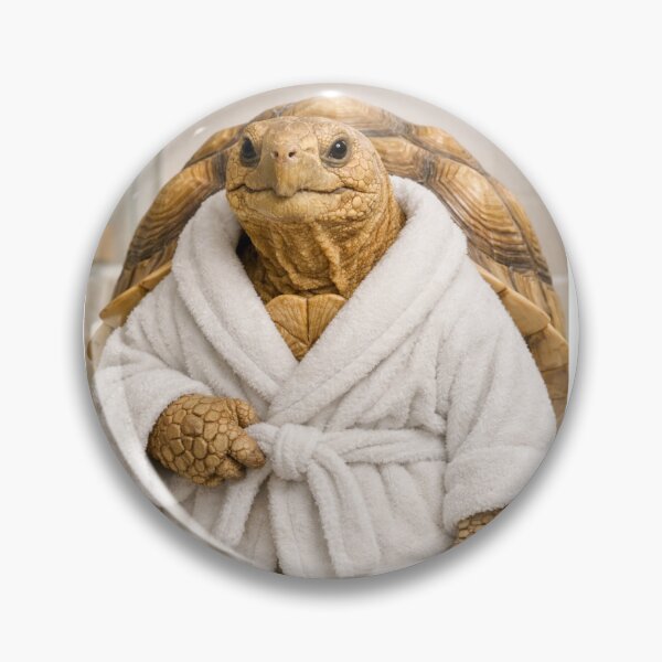 Item preview, Sulcata Tortoise White Bathrobe designed and sold by Sillytoe.