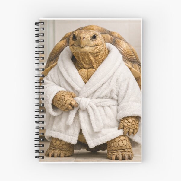 Item preview, Sulcata Tortoise White Bathrobe designed and sold by Sillytoe.