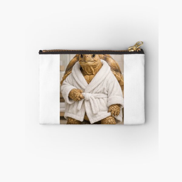 Item preview, Sulcata Tortoise White Bathrobe designed and sold by Sillytoe.