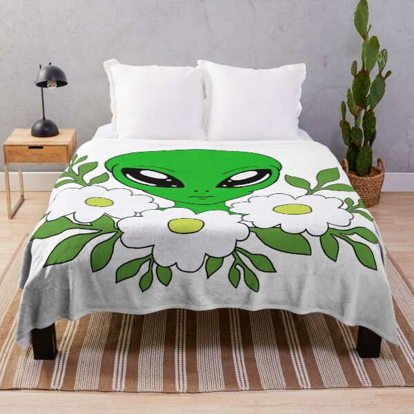 Aperçu de l'œuvre Alien et fleurs créée et vendue par MADLOCSaus.