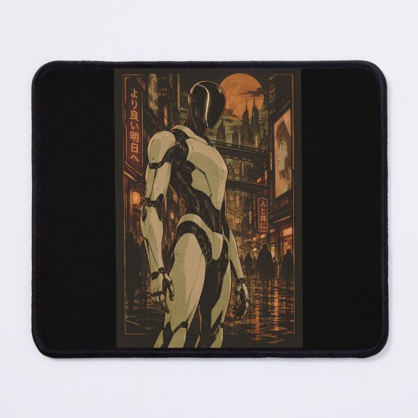 Item preview, Human 2.0 – Futuristic Humanoid Robot Cyberpunk Anime designed and sold by TEEJAMBOREE.