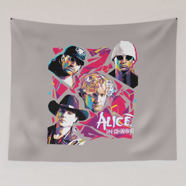Item preview, Alice In Chains Band Pop Art Portrait Tee-47 designed and sold by Fabianeidt.