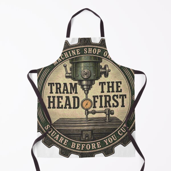 Item preview, Tram The Head First Zerspaner milling machine emblem designed and sold by BoosterShop.