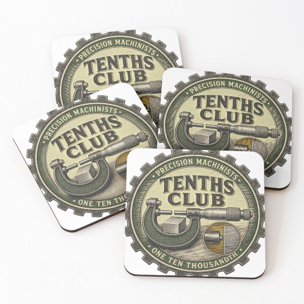 Item preview, Tenths Club Precision Machinist Micrometer Emblem designed and sold by BoosterShop.