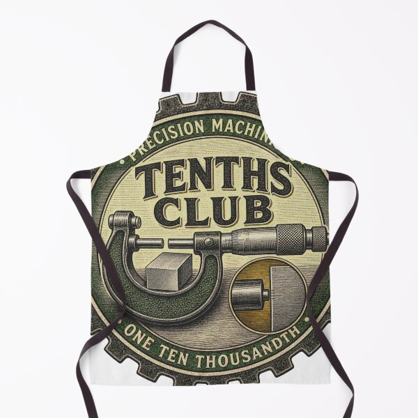 Item preview, Tenths Club Precision Machinist Micrometer Emblem designed and sold by BoosterShop.