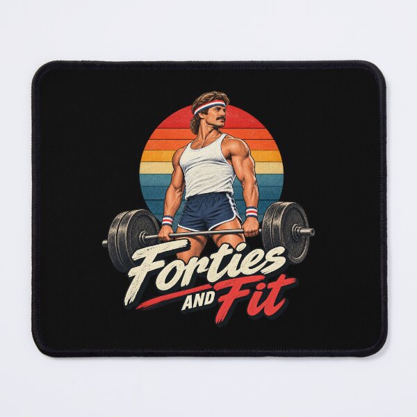 Item preview, Forties and Fit Retro 80s Weightlifting designed and sold by Numerous-Niches.