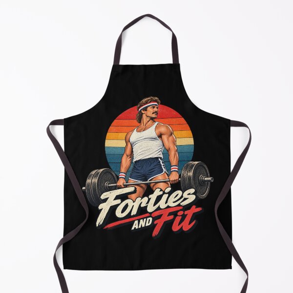 Item preview, Forties and Fit Retro 80s Weightlifting designed and sold by Numerous-Niches.