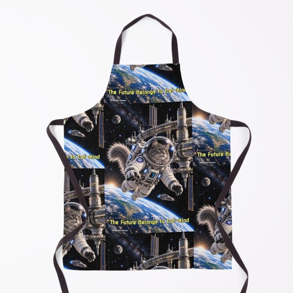 Item preview, The Future Belongs to Cat-kind - Space Station Cat designed and sold by MissTerryWoman.