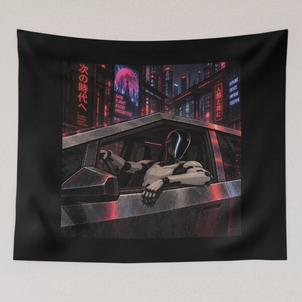 Item preview, Human 2.0 – Futuristic Humanoid Robot Cyberpunk Anime designed and sold by TEEJAMBOREE.