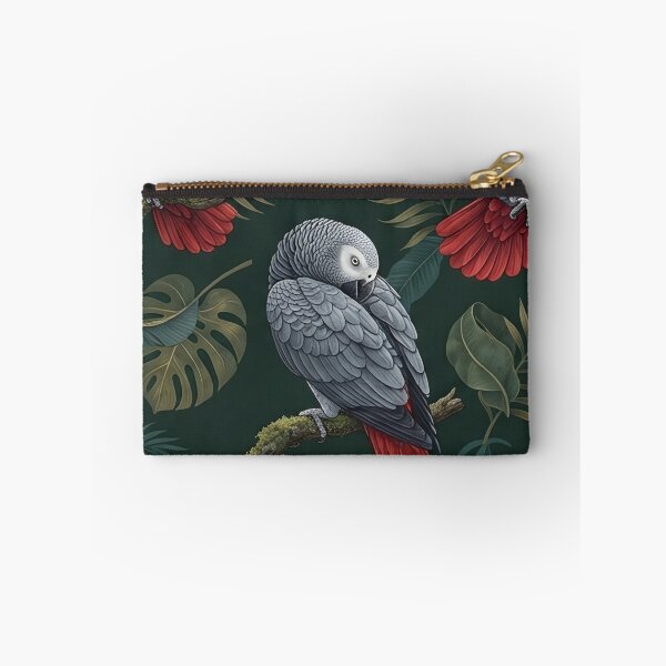 Item preview, African Grey Parrots Tropical Pattern designed and sold by SassyArtistry.