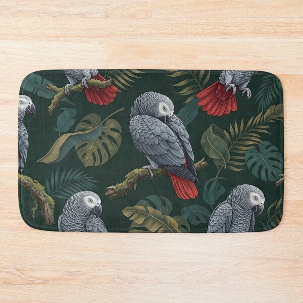 Item preview, African Grey Parrots Tropical Pattern designed and sold by SassyArtistry.