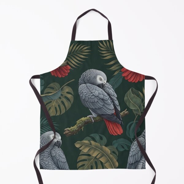 Item preview, African Grey Parrots Tropical Pattern designed and sold by SassyArtistry.
