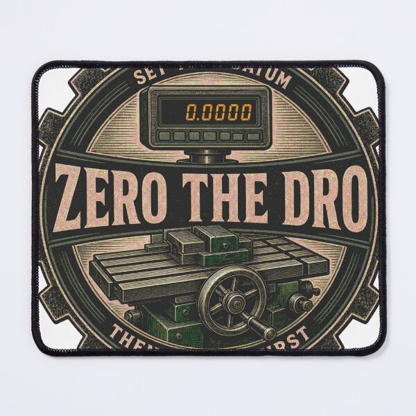 Item preview, Zero The DRO Milling Machine Zero Point Machinist Emblem designed and sold by BoosterShop.
