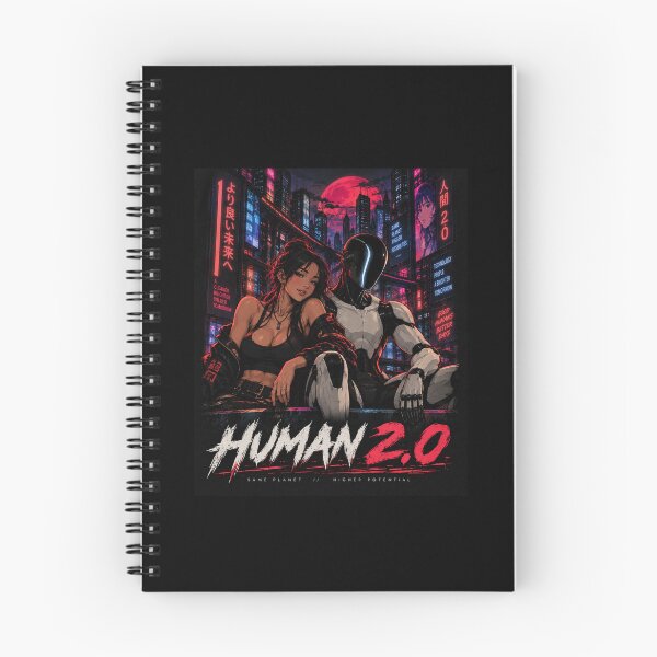 Item preview, Human 2.0 – Futuristic Humanoid Robot Cyberpunk Anime designed and sold by TEEJAMBOREE.