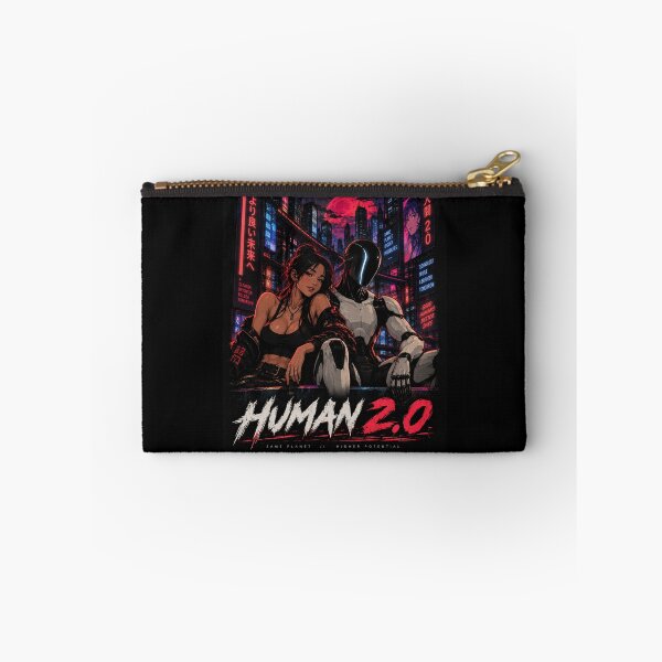Item preview, Human 2.0 – Futuristic Humanoid Robot Cyberpunk Anime designed and sold by TEEJAMBOREE.