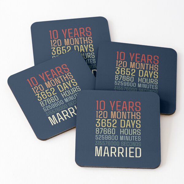 Item preview, 10 Years Married A Decade Together designed and sold by NosandEdgy.