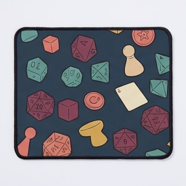 Item preview, Colorful Polyhedral Dice Pattern designed and sold by SassyArtistry.