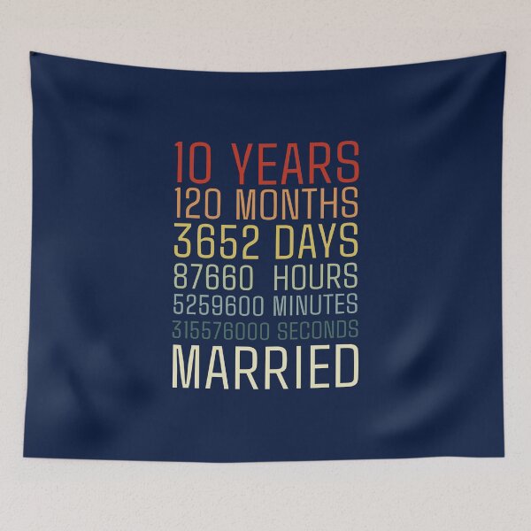 Item preview, 10 Years Married A Decade Together designed and sold by NosandEdgy.
